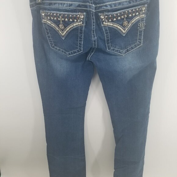 Miss Me Signature Boot Cut Jeans size 27 Inseam 34 - Picture 1 of 3